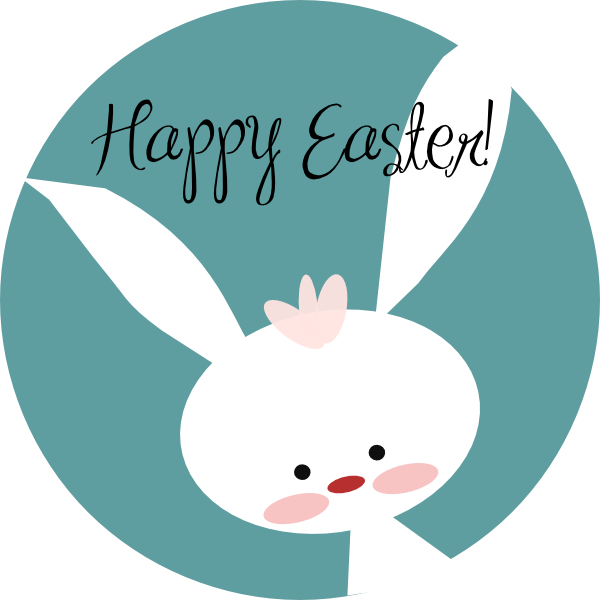 Happy Easter Bunny Clip Art at Clker.com - vector clip art online